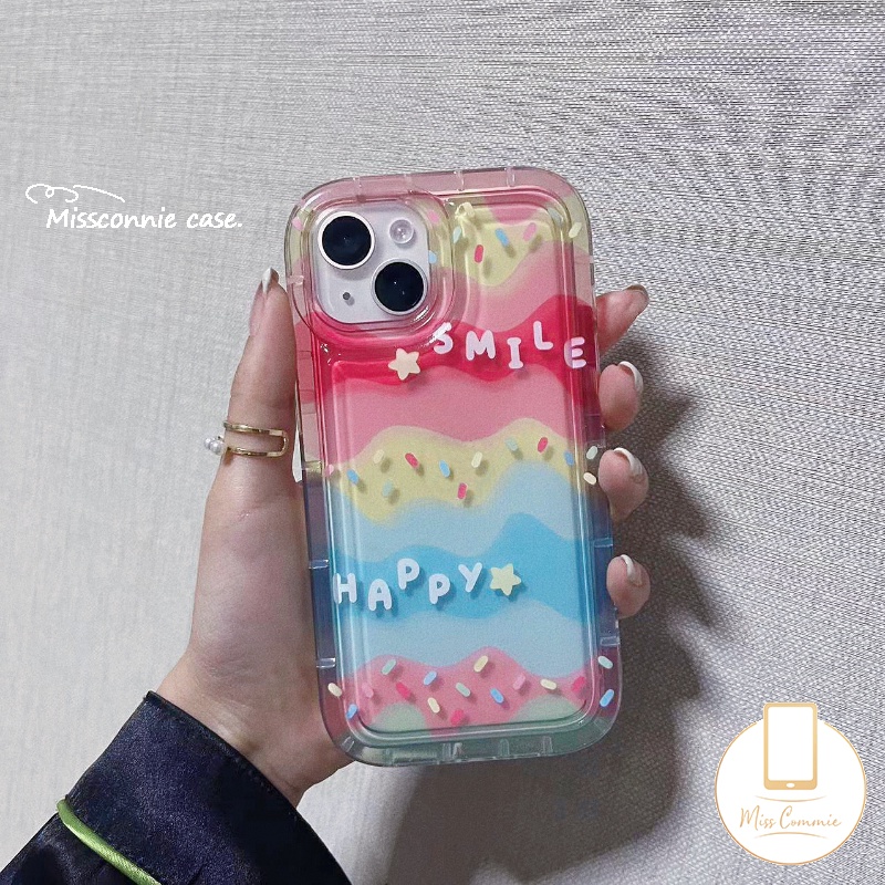 Airbag Shockproof Phone Cover Redmi 12C 10C 9 9A A1 10A 10 9C NFC 9T Redmi Note11 Note 11 10 10s 9 11s Note8 Note10s POCO F4 Ins Kreatif Warna-Warni Pelangi Bening Lembut TPU Case