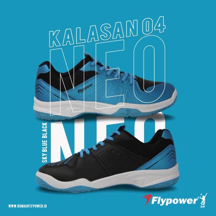 {MentariStore} Sepatu Flypower Pawon 6 badminton/Pingpong - Black /Blue 39 Murah