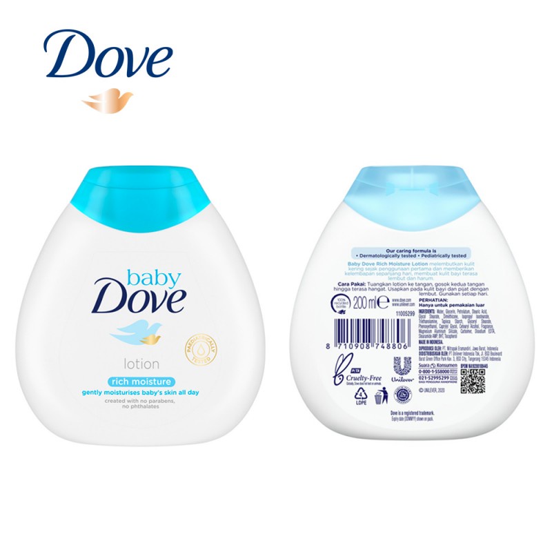 Baby Dove Lotion Rich Moisture Lotion Pelembab Bayi - 200 ml