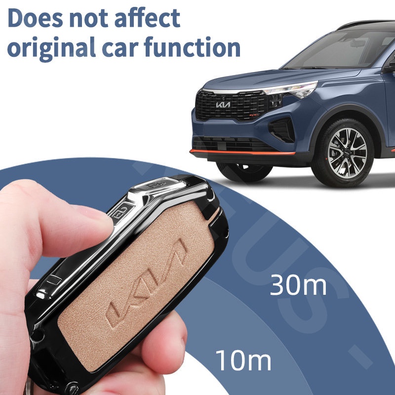 Kia Zinc Alloy Leather Case Kunci Mobil Full Wrap Cover Smart Key Protector Untuk Rio Picanto Visto Carnival EV6 GT