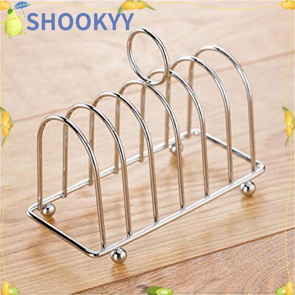 Chookyy Rak Roti Bakar Irisan Aman Loaf Stand Stainless Steel Tempat Perlengkapan Dapur