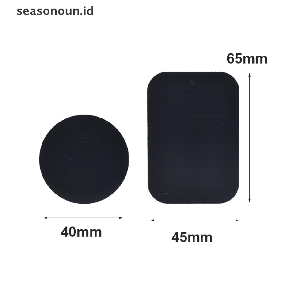 Seasonoun 10Pc Stiker Plat Metal Ganti Untuk Dudukan Hp Magnet Mobil.