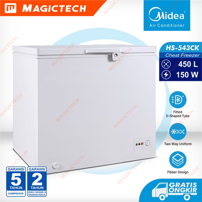 CHEST FREEZER MIDEA HS-543CK / HS543CK FREEZER BOX 450L