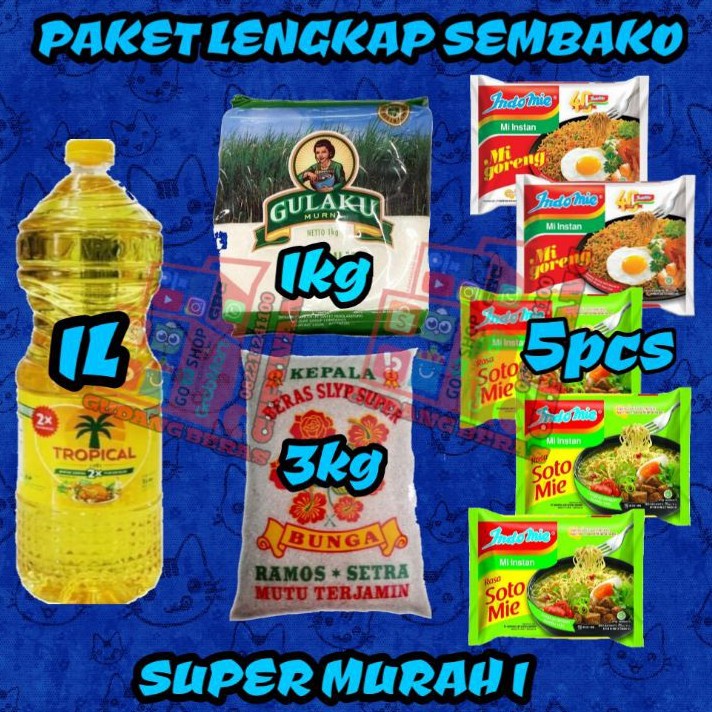 

PAKET SEMBAKO BERMERK LENGKAP SUPER MURAH 1