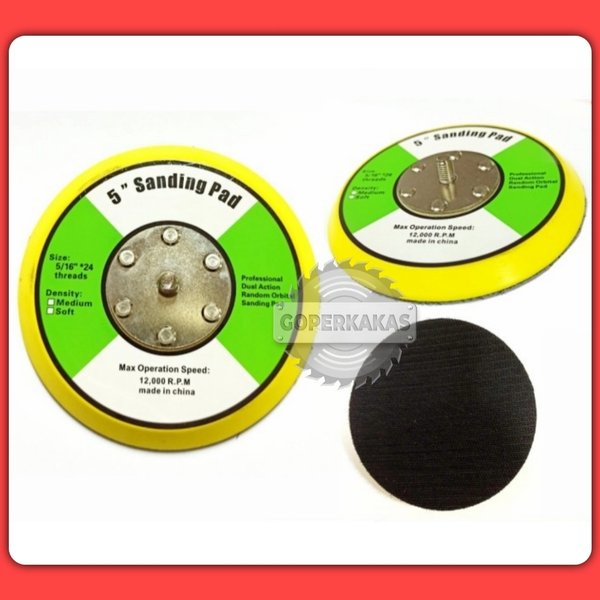 TATAKAN AMPLAS 5 IN -SANDING PAD - AMPLAS BULAT 5 IN