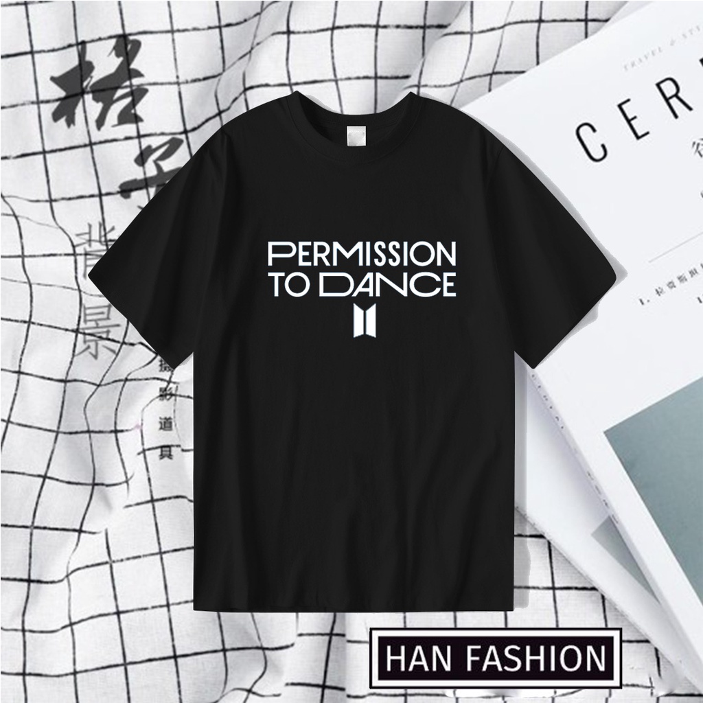 Baju Kaos BTS Permission to Dance  Oversize Wanita Pria