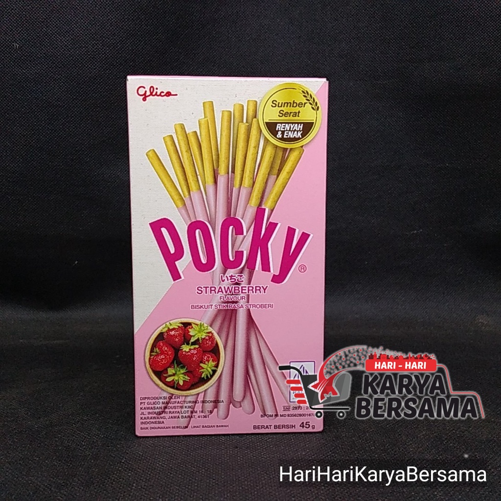 

GLICO POCKY BISKUIT STIK RASA STRAWBERRY 45GR