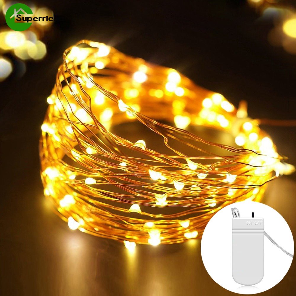 Hot Sale/1M 2M 3M 5M Kawat Tembaga LED String Lamp Fairy lights Untuk Natal Tahun Baru Xmas Pernikahan Dekorasi