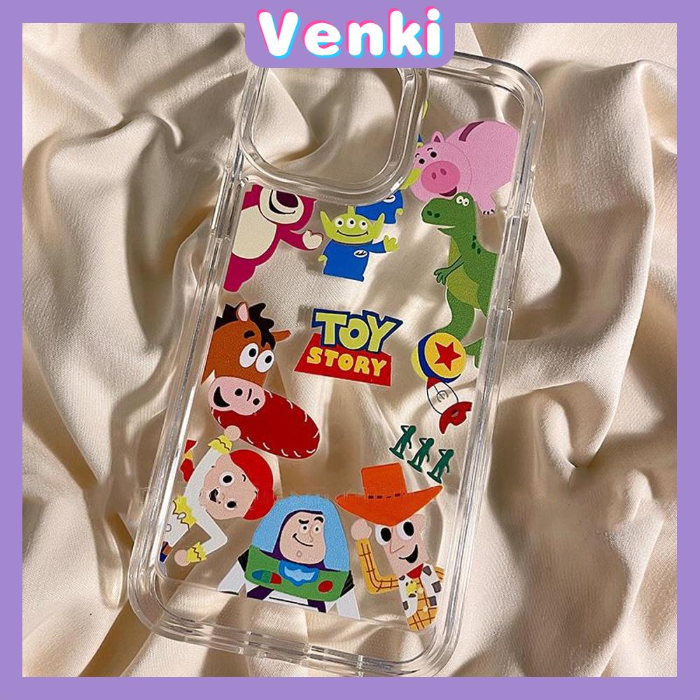 Case for iPhone 11 Soft TPU Clear Space Case Cute Cartoon Toy and Monster Case Plating Buttons Camera Protection ShockProof for iPhone 14 13 12 12 Plus 6 8 Plus XR XSS