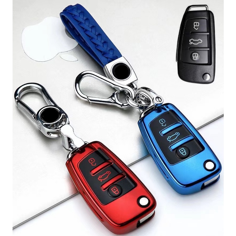 For Audi A4L key cover new Q5LA5Q2LQ3A3 car key case a6l buckle q7A7A8 protective shell