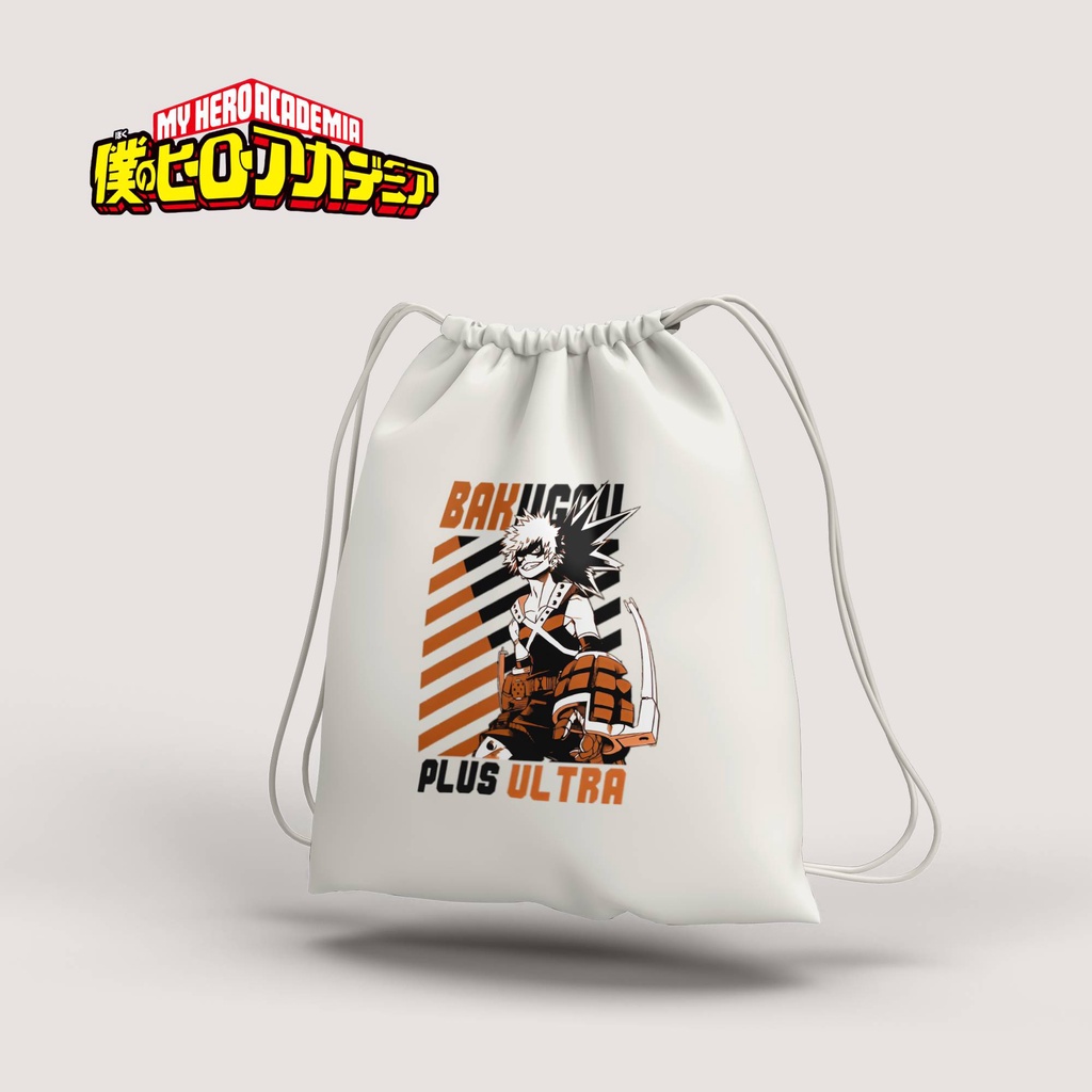 Stringbag Anime Boku no hero midoriya bakugo todoroki my hero academia tas serut canvas termurah