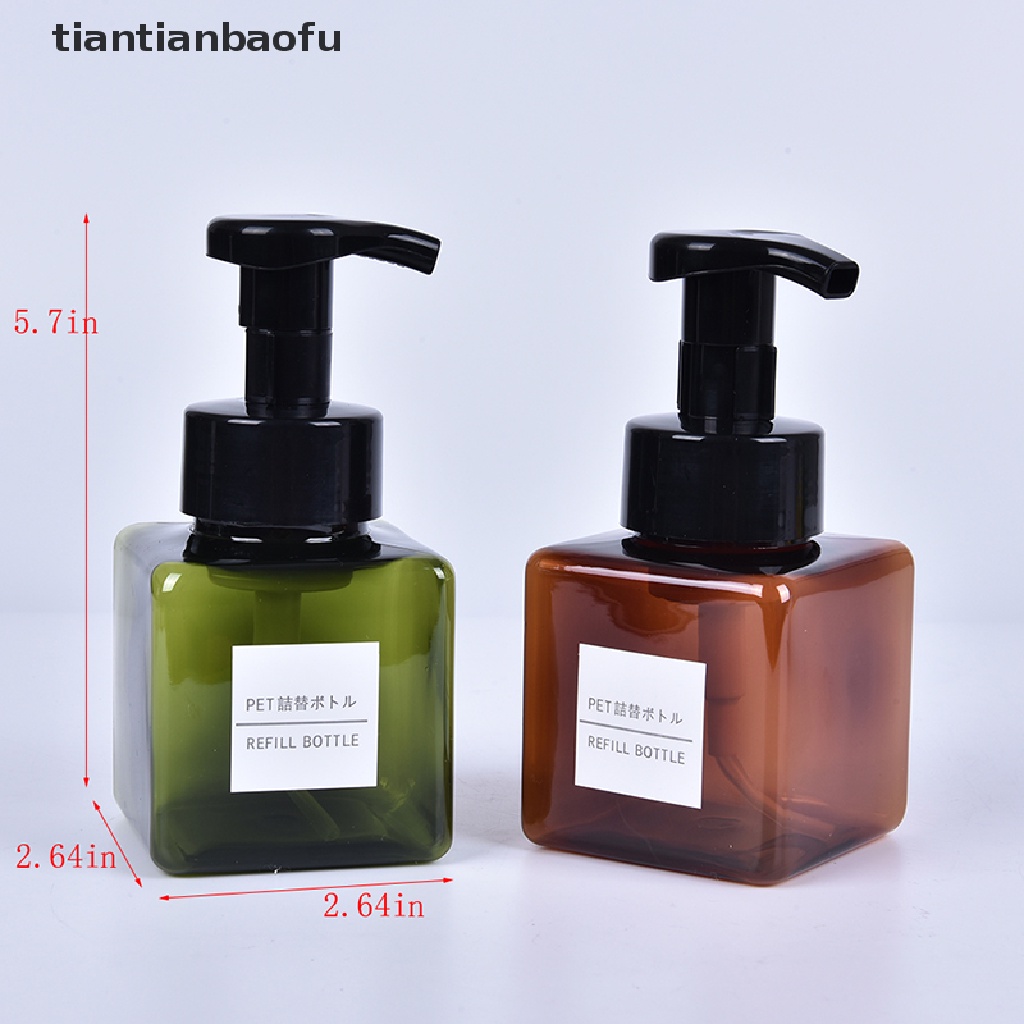 [tiantianbaofu] Botol Foaming Dispenser 250ml Pembersih Wajah Portable Travelling Foaming Bottle Boutique