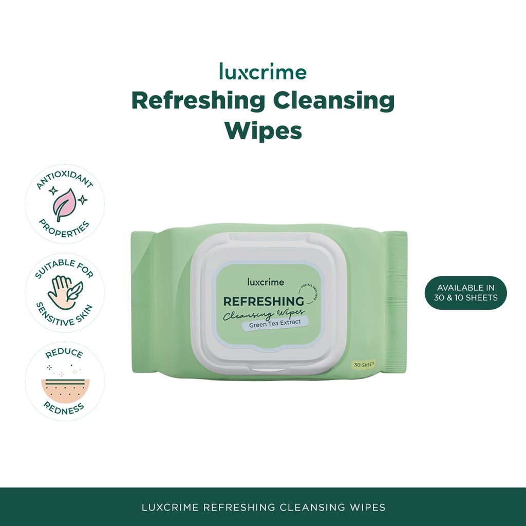 Luxcrime Refreshing Cleansing Wipes 10 Sheets