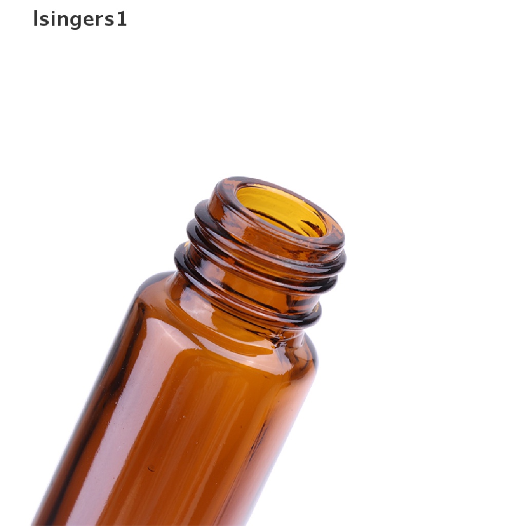 [lsingers1] Botol Roll on Kaca Amber Kosong 10ml s Metal Roller Ball Butik