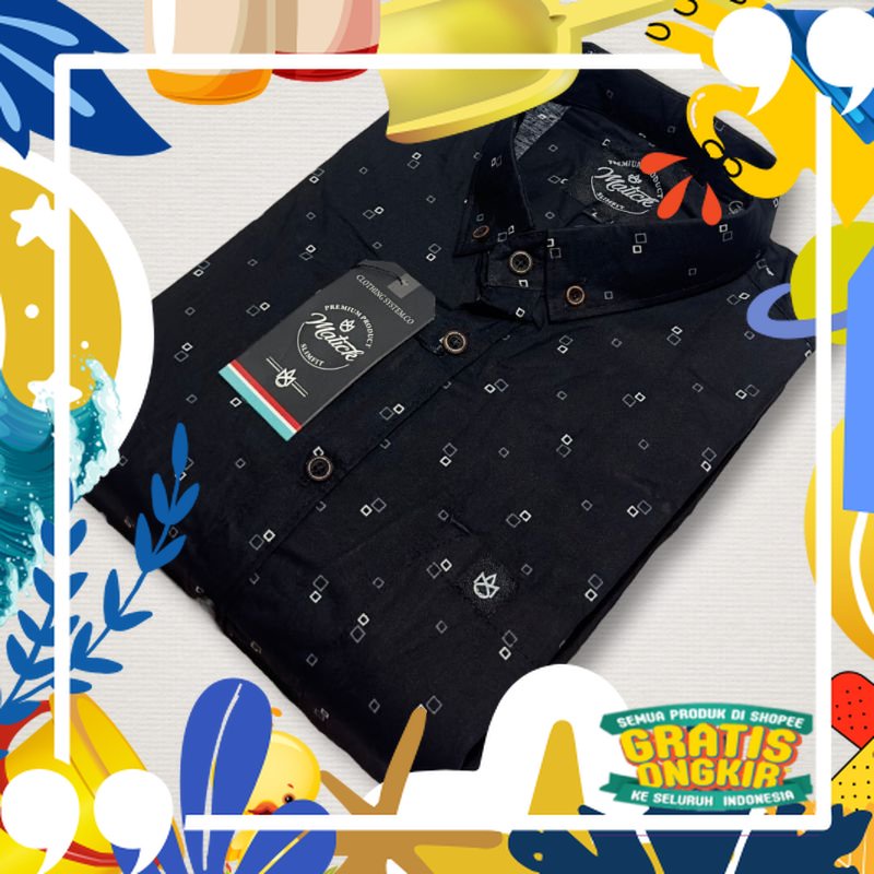 Paling Laris /kemeja Printing Pria Lengan Pendek Kemeja Distro Kemeja Casual hem import pria lengan 