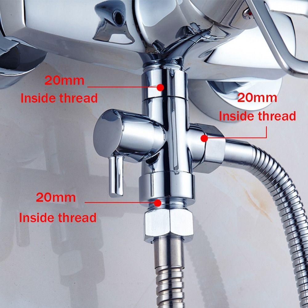 TOP Diverter Valve Kuningan Adjustable Hand Held Showerhead Shower Diverter Valve Kepala Shower Diverter Valve Pemisah Air 3arah