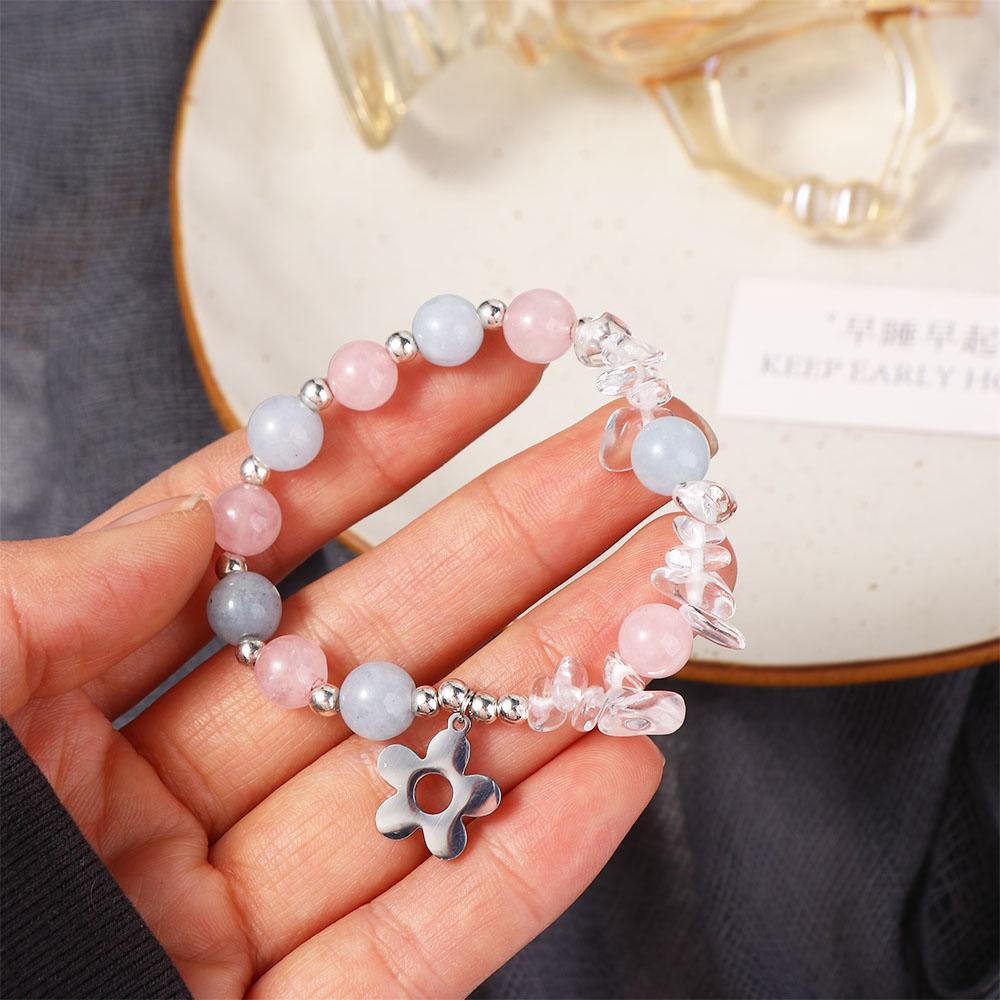 MXBEAUTY Gelang Bunga Musim Panas Indah Liontin Lucu Manis Manik Kristal Perhiasan Fashion