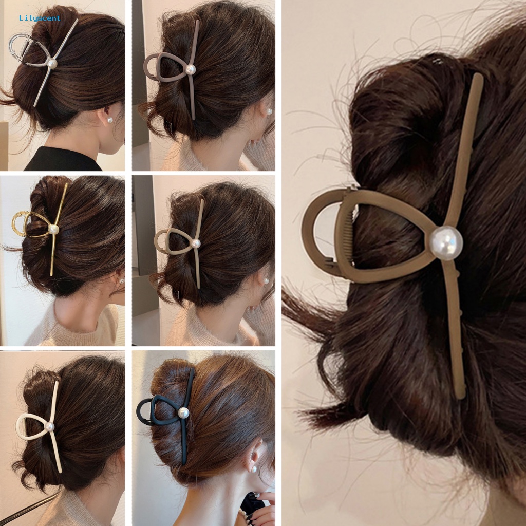 Lilyscent Anti-Jatuh Lady Hair Clip Aksesoris Styling Rambut Anti-Cacat Lady Hair Clip Mutiara Imitasi Dekorasi