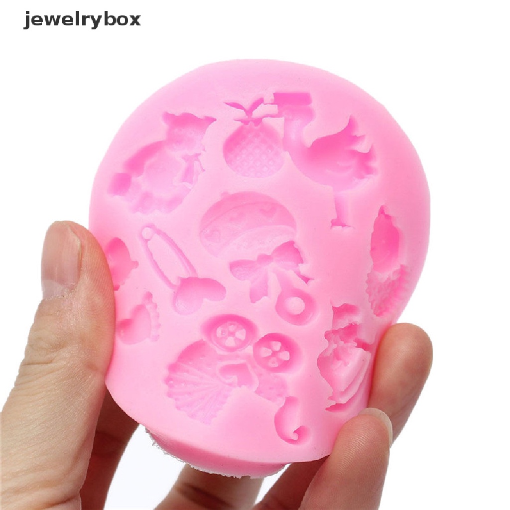 [jewelrybox] Cetakan Kue Fondant Silikon Baby Shower Mold Coklat Baking Sugarcraft Decor Butik