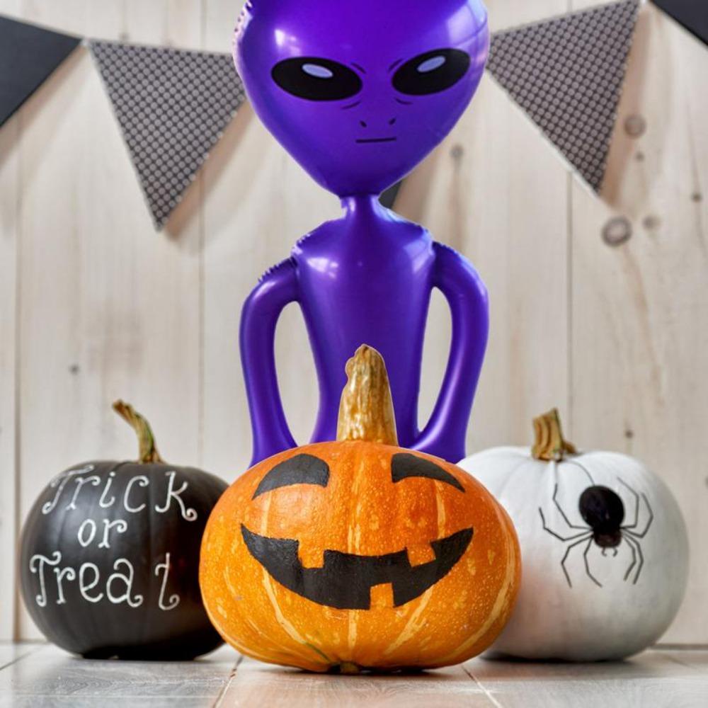 Lanfy Mainan Alien Tiup Anak-Anak Favorit Lucu Untuk Festival Halloween Dekorasi Brithday Party Supply Perlengkapan Pesta Ulang Tahun Party Decor Halloween Cosplay Mainan Pesta Tiup