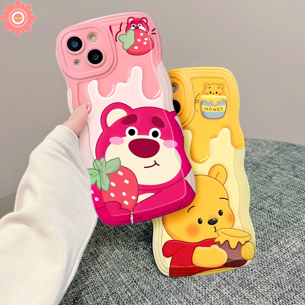 Infinix Hot 12 10T 9 8 11 10 Play 10Lite 11s 12i 20 20s Infinix Smart 6 Plus 5 4 Hot 10s 11s NFC Note 12 2023 8 G96 10Pro 12Pro Cute Strawberry Bear Winnie The Pooh Soft Case