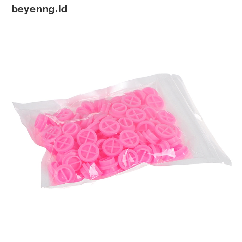 Beyen 100Pcs Adhesive Stand Eyelash Extension Glue Holder Grafg Blossom Cup Ring ID