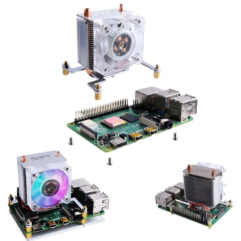 Btsg Untuk Raspberry Pi Untuk DC Brushless CPU LED Cooling Fan Raspberry Pi 4B Pendingin Fa