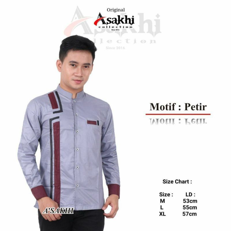 BAJU KOKO LENGAN PANJANG ATASAN MUSLIM PRIA BAJU KOKO GUS AZMI BAJU KOKO HADROH BAJU KOKO PRIA / BAJU KOKO TERLARIS GUS AZMI / BAJU MUSLIM LENGAN PANJANG MASA KINI / SERAGAM BAJU KOKO HADROH / BAJU KOKO HADROH / KOKO SANTRI / MOTIF PETIR