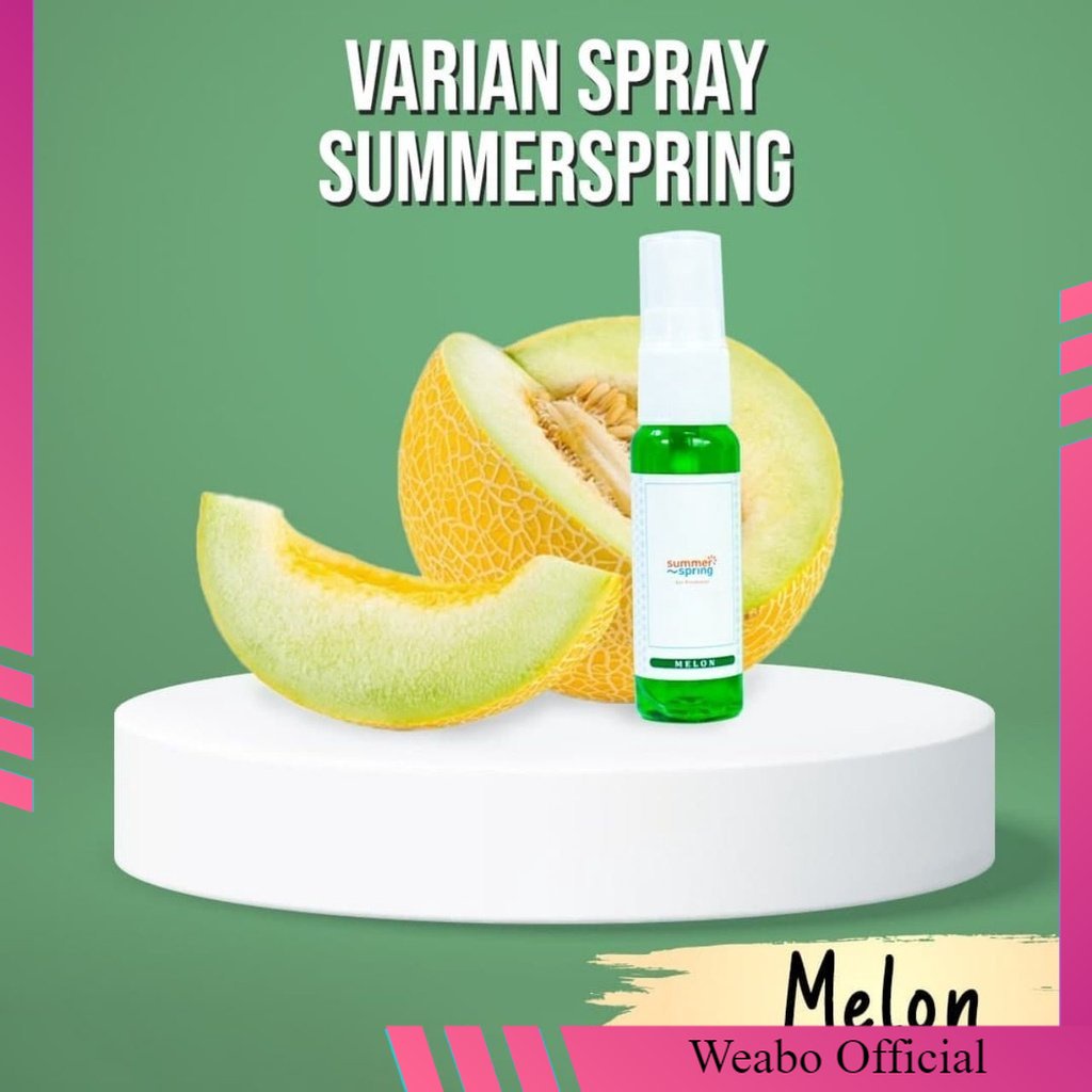 Summerspring Pengharum Spray Melon | Fruit Series | Pengharum Ruangan/AC/Toilet/Kamar Tidur/Parfum M