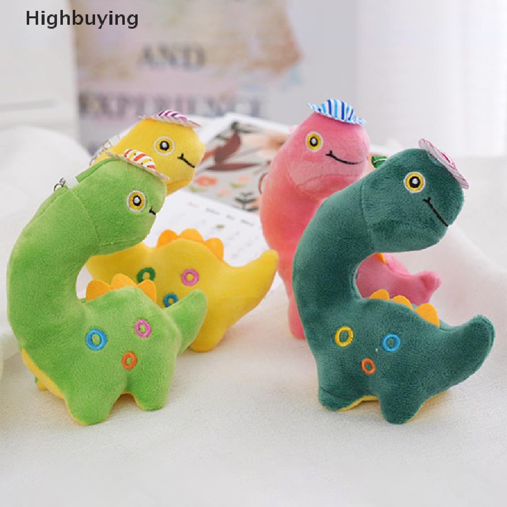 Hbid Kartun Dinosaurus Kecil Boneka Plush Boneka Mainan Liontin Gantungan Kunci Fashion Tas Mobil Accessries Keyring Hadiah Glory