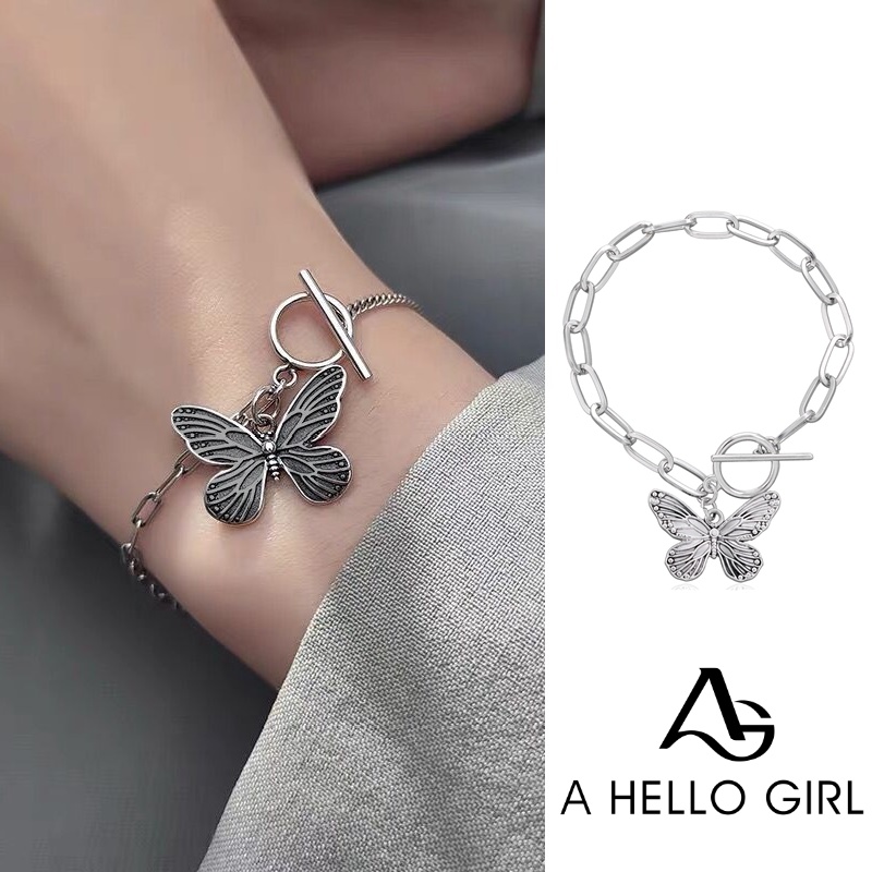 BUTTERFLY Gelang Dengan Liontin Kupu-Kupu Gaya Retro Untuk Pasangan