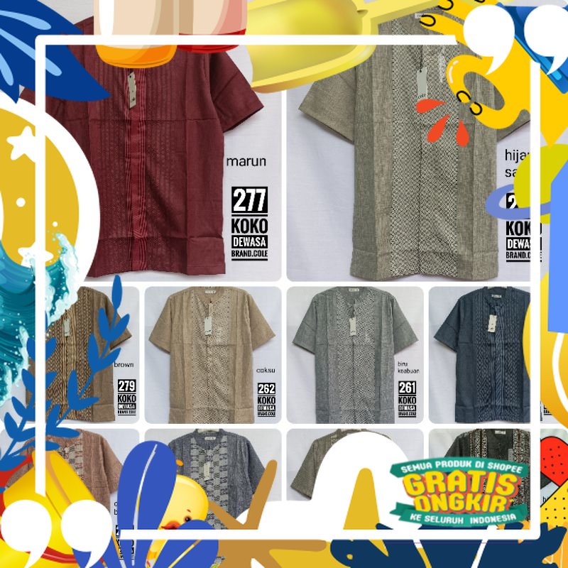 Super Mewah / B Kemeja Koko Dewasa Cole Nevada details