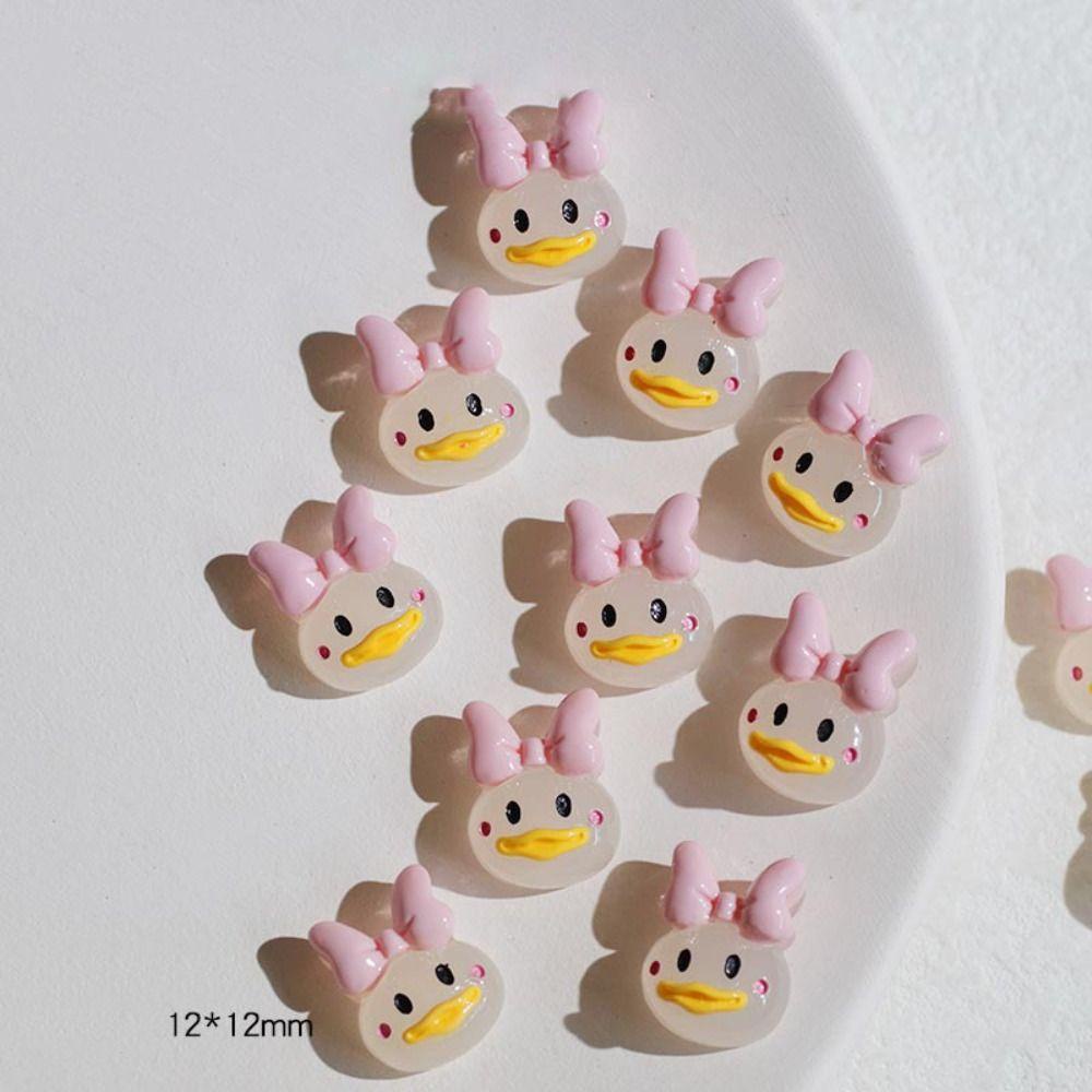 Nickolas1 Dekorasi Nail Art DIY 10pcs Kuromi Resin Kawaii Cinnamoroll Hiasan Kuku Hewan