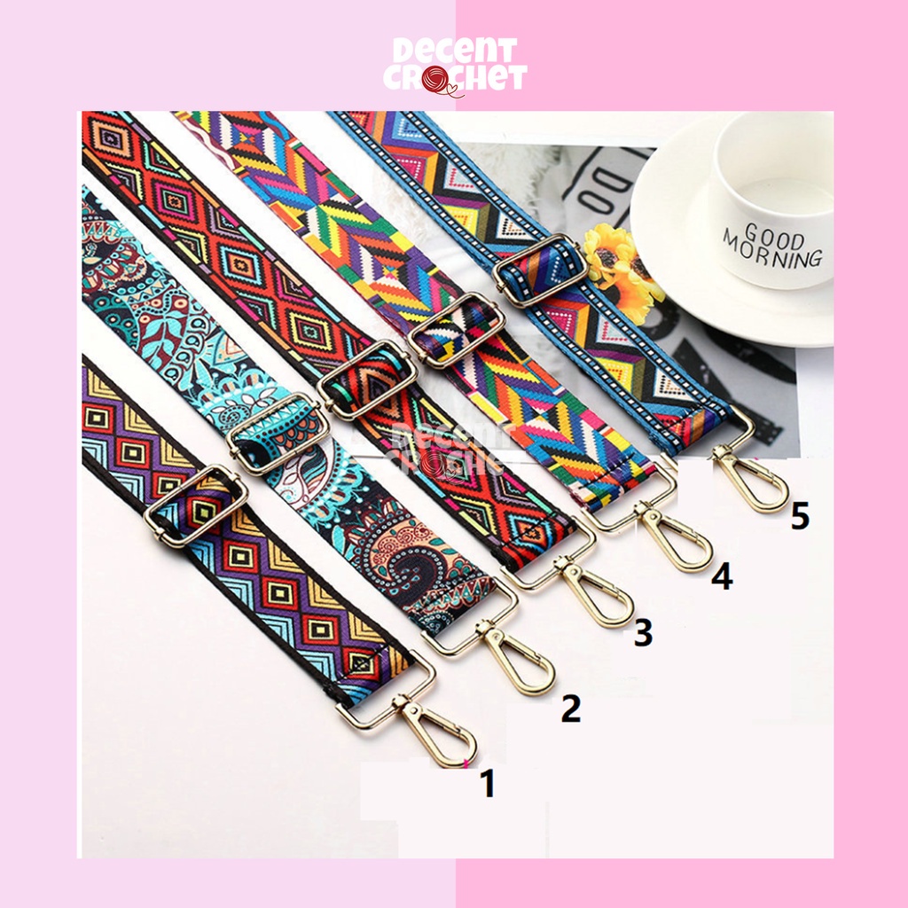 Tali Tas Selempang Motif Strap Panjang