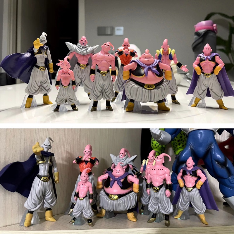 8pcs Set Anime Dragon Ball Z Gk Super Saiya Gambar Majin Buu Boo Bentuk Penuh Pvc Action Figure Mainan