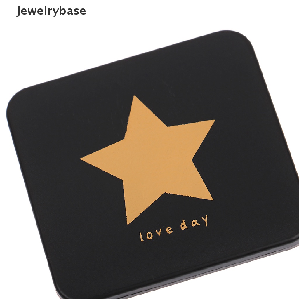 [jewelrybase] 1pc Cermin Rias Mini Tangan Portabel Cermin Kompak Dua Sisi Butik Lipat