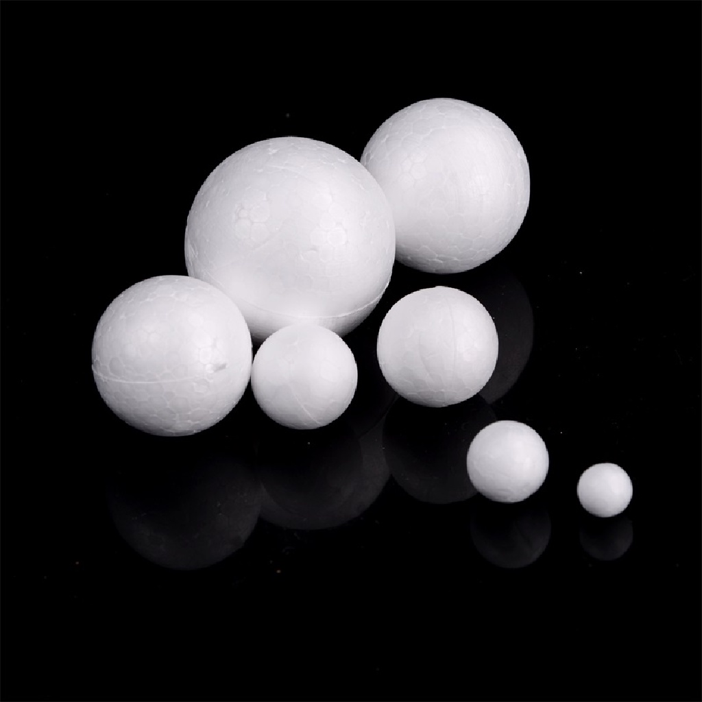 (hot) 20pcs 10-40mm Modelling Bola Busa Styrofoam Polystyrene  20modelan Bola Busa Styrofoam Polystyrene White Craft Balls Untuk Christma DIY Bal Busa Polystyrene Putih 20bulat