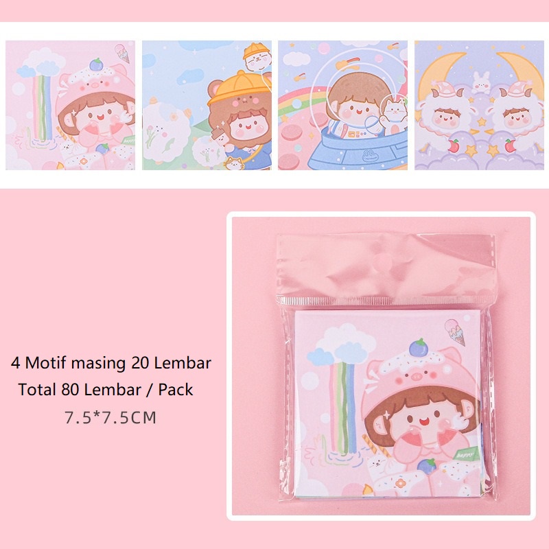 80 Lembar Kertas Memo Sticky Notes OSM-ST0267