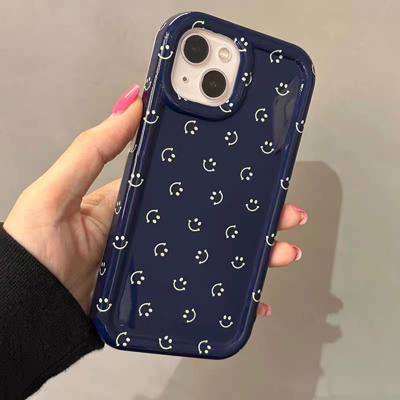 IPHONE Soft Phone Case Kompatibel Untuk Iphone14 13 11 12 Pro XS Max X Xr7 +8 Plus Casing Emosi Lucu Transparan TPU Silikon Shockproof Cover