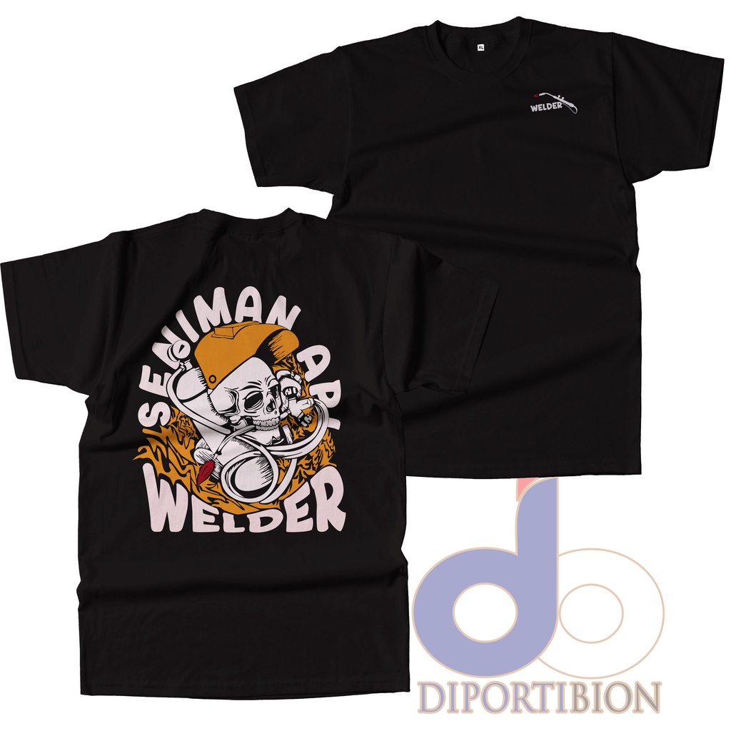 KAOS DISTRO LENGAN PENDEK SENIMAN API WELDER / SENIMAN API WELDER KAOS LENGAN PENDEK