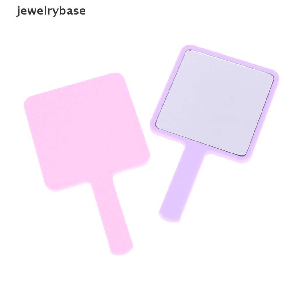 [jewelrybase] Eyelash Extension Handheld Makeup Mirror Kaca Rias Make Up Persegi Dengan Handle Butik