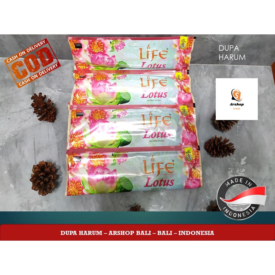 DUPA LIFE LOTUS 1 BUNGKUS WANGI AROMATERAPI ISI 35 STICK dupa aromaterapi bali