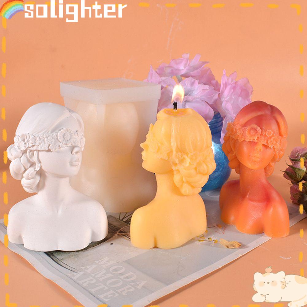 Solighter Cetakan Lilin DIY Craft Clay Tools Silikon Handmade 3D Art Wax Mold