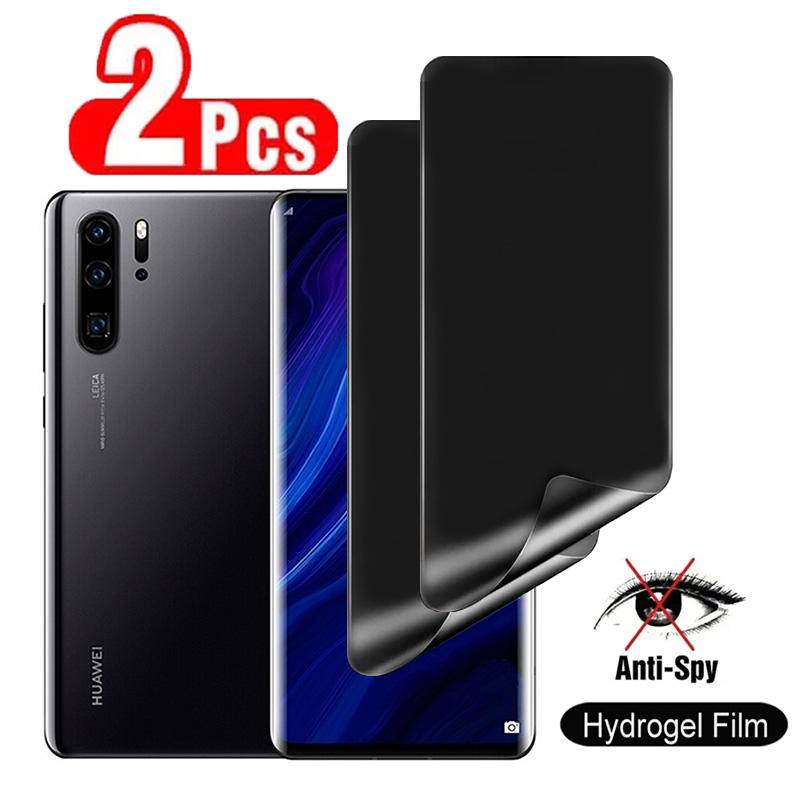 1-2pcs Film Hydrogel Anti Spy Untuk Huawei Mate50 40 30 30E 20 Pro Plus 50 40 RS 40E 20X Pelindung Layar Untuk Huawei P50 P40 P30 P20 Pro Lite Privasi Film