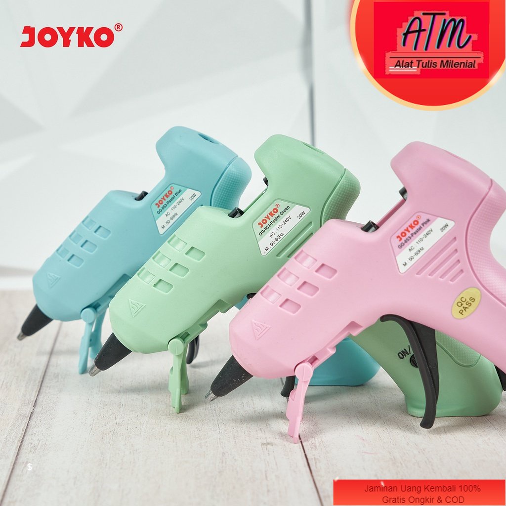 

Glue Gun Lem Tembak Joyko GG-853 20 Watt Pastel Color