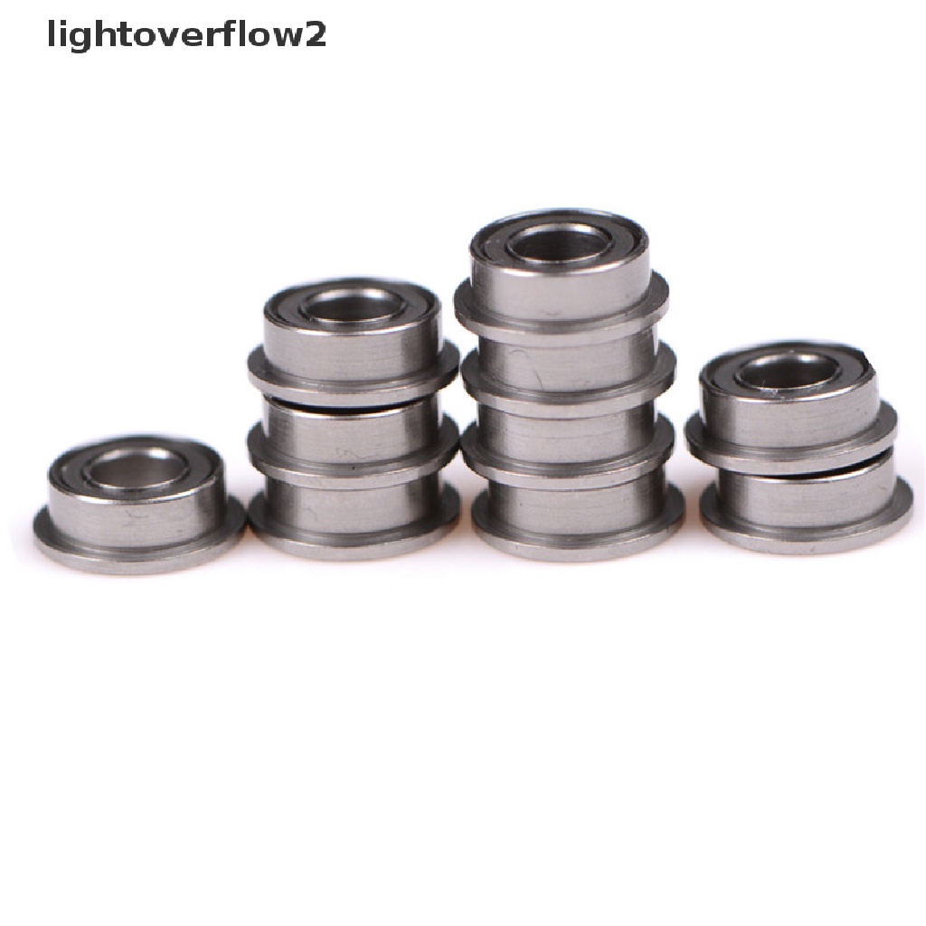 [lightoverflow2] 10pcs MF63zz Mini Metal Double Shielded Flanged Ball Bearings (3mmX6mmX2.5mm) [ID]