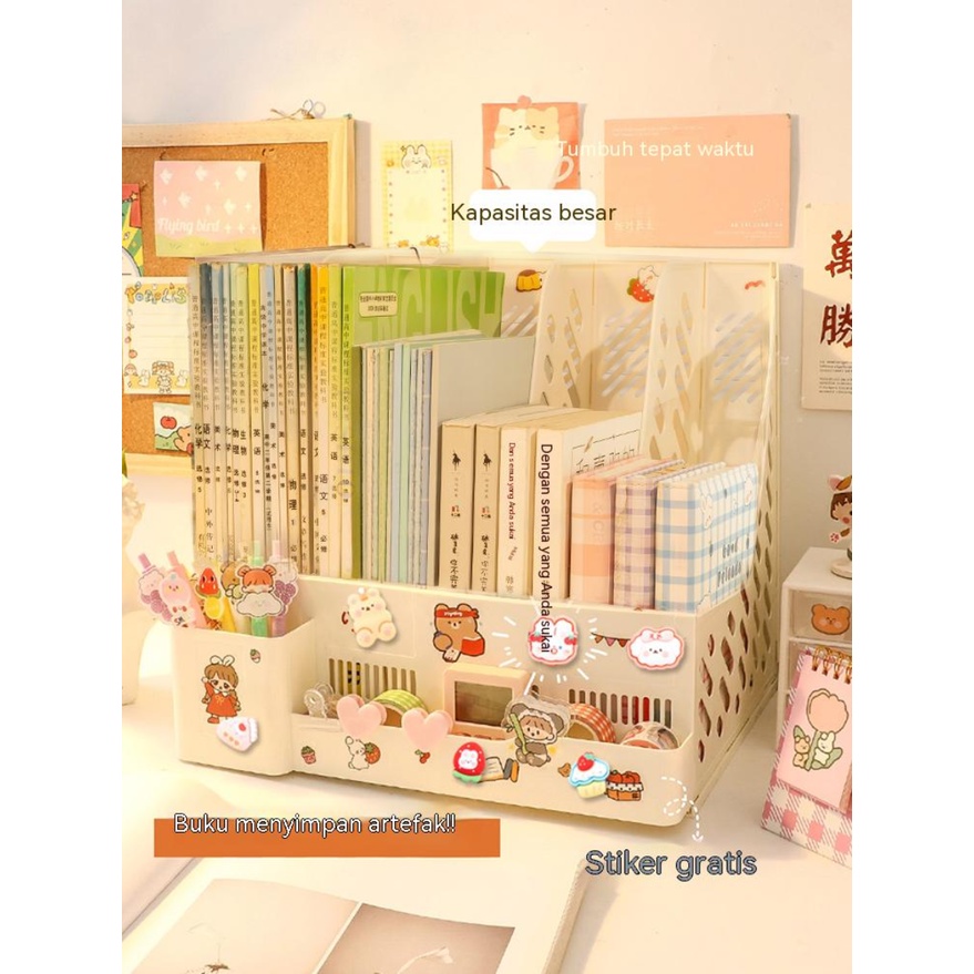 [COD] R.B.C Rak Buku Rak Penyimpanan desktop organizer file organizer Box File Rak pena/ Organizer File / Buku Bahan Plastik Tebal Untuk Meja Kantor