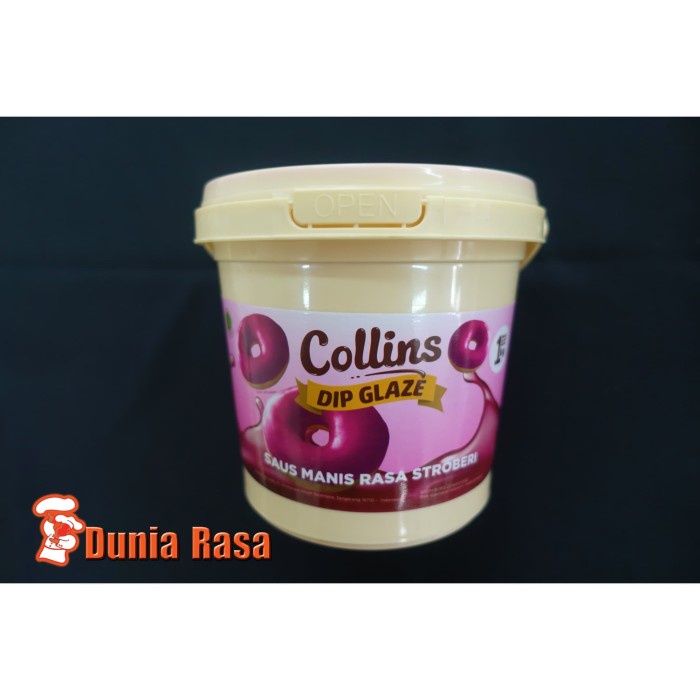 

Collins Dip Glaze Rasa Strawberry 1kg (Free MRJELLY Ekonomis 1 pcs)