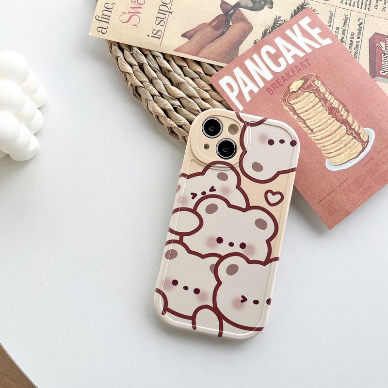 Pink Rabbit Soft Case OPPO A9 A5 A31 A53 A33 2020 A7 A5S A12 A11K F9 F11 A15S A35 A52 A92 A54 A36 A96 A83 A57 A3S A16 A1 Pro Reno 3 5 6 7Z 9 bear Lucu