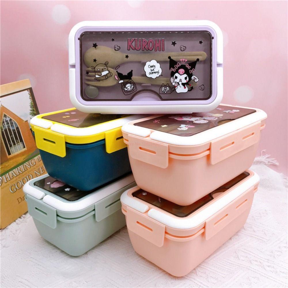 Pineapple Lunch Box Portable Kuromi Bento Dua Sekat